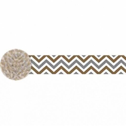 Silver/Gold Chevron Crepe Streamer 81Ft