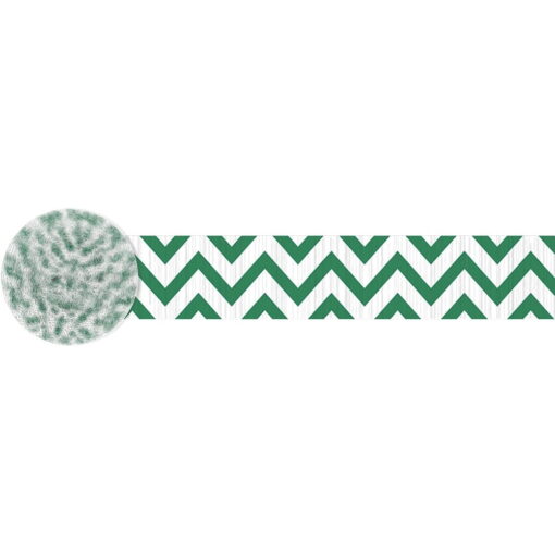 Festive Green Chevron Crepe Strmr 81Ft