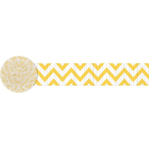 Yellow Sunshine Chevron Crepe Strmr 81Ft