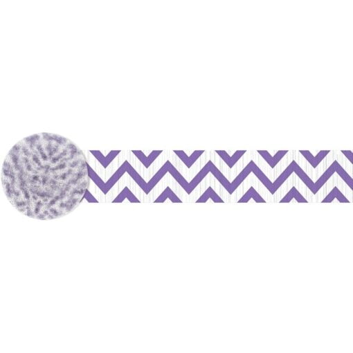 Purple Chevron Crepe Streamer 81Ft