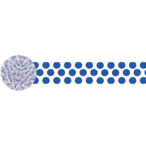 Royal Blue Dots Crepe Streamer 81Ft