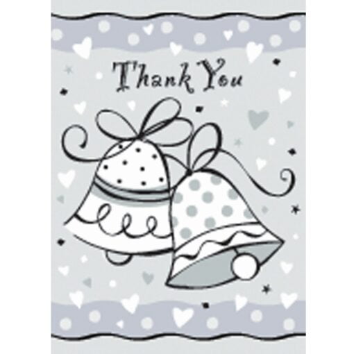 Wedding Bells Thank You Notes 8Ct