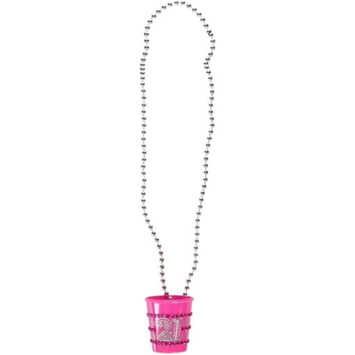 21St Bday Bling Shot Glass Necklace