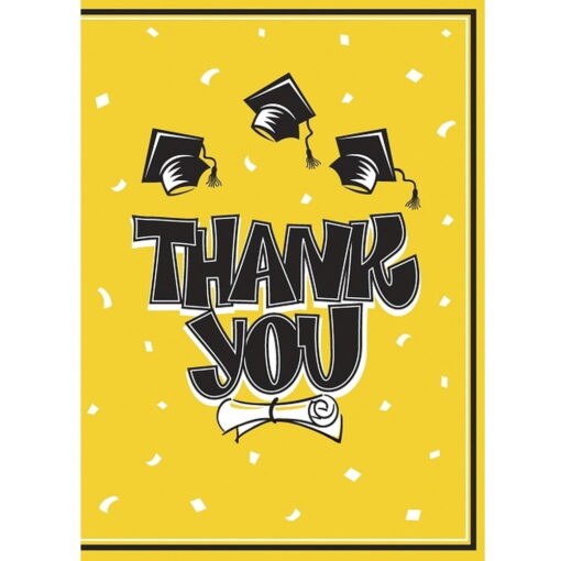 Yellow Grad Thank You Notes 10Ct