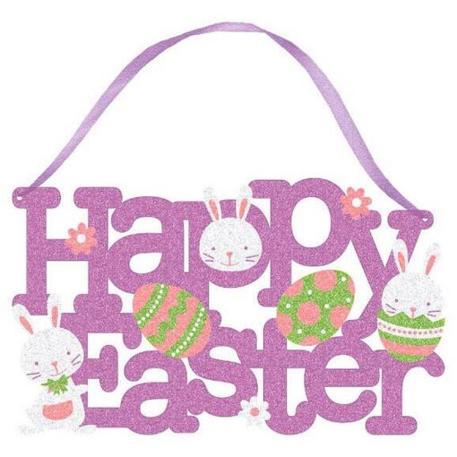 Easter Sign Large Glitter