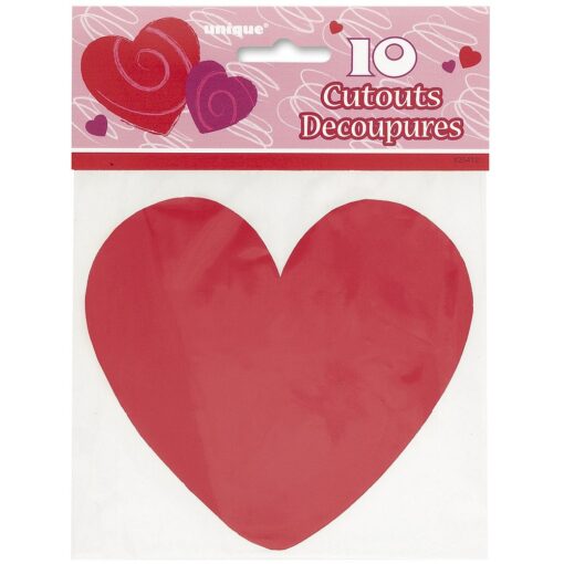 Mini Red Heart Cutouts 5&Quot; 10Ct