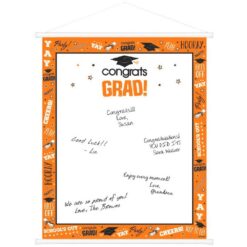 Orange Grad Sign-In Scroll 23"x18"