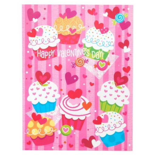 Cupcake Hearts Window Cling Sheet