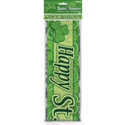 St. Patrick's Day Clover Foil Banner 12'