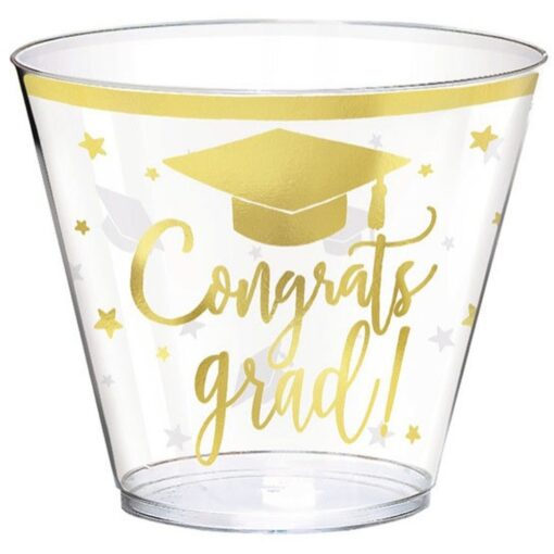 Congrats Grad Tumbler Plastic 9Oz 30Ct