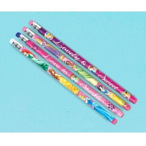 Princess Sparkle Pencils 12Ct