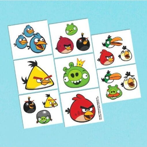 Angry Birds Tattoos 16Ct