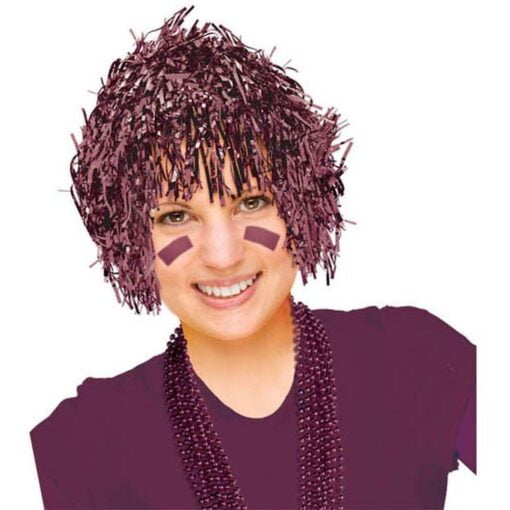 Burgundy Foil Fun Wig