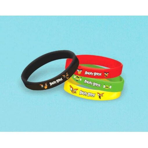 Angry Birds Rubber Bracelet Favors 4Ct