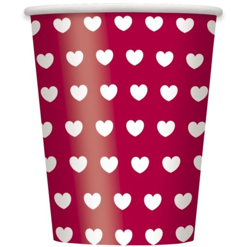 Valentine Stripe Cup 9Oz Hot/Cold 8Ct