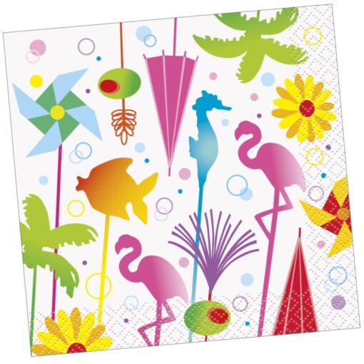 Summer Cocktail Napkins Beverage 16Ct