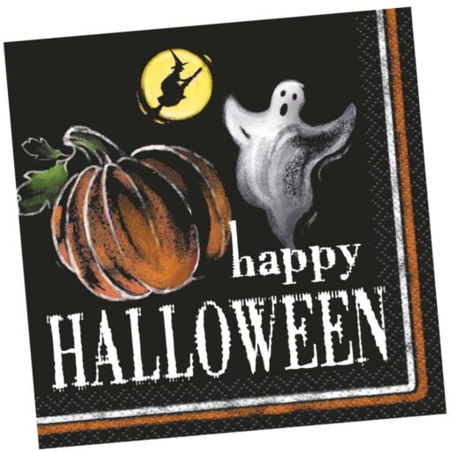 Ghostly Halloween Napkins Beverage 24Ct