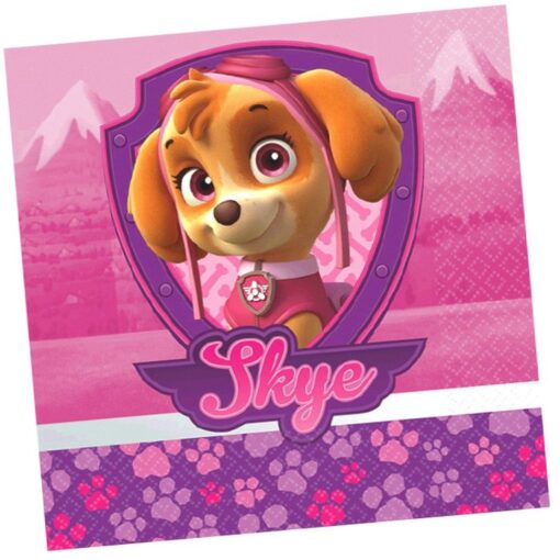 Paw Patrol Girls Napkins Beverage 16Ct