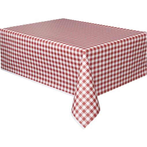 Red Gingham Tablecover Pl 54X108