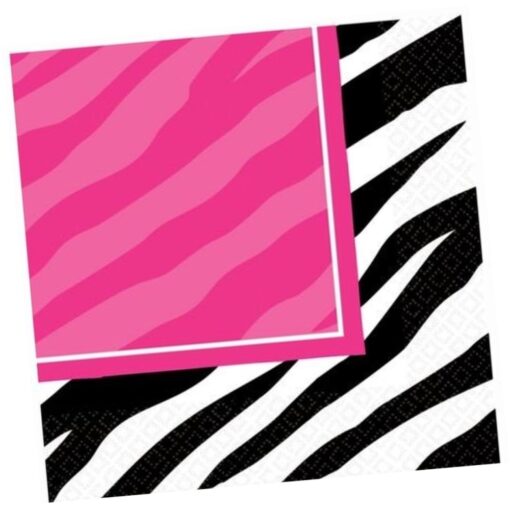 Zebra Party Napkins Beverage 16Ct