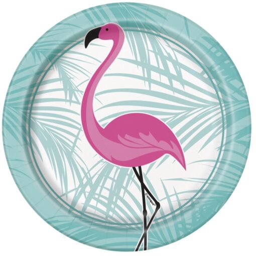 Pink Flamingo Plates 7&Quot; 8Ct