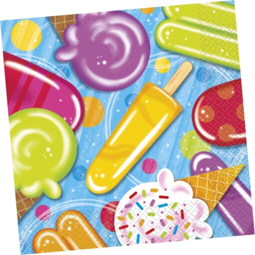 Popsicle Party Napkins Lunch 16Ct