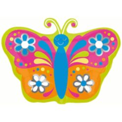 18" SHP Happy Butterfly Foil Balloon