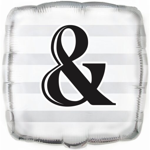 18&Quot; Sqr &Quot;&Amp;&Quot; Silver Foil Balloon