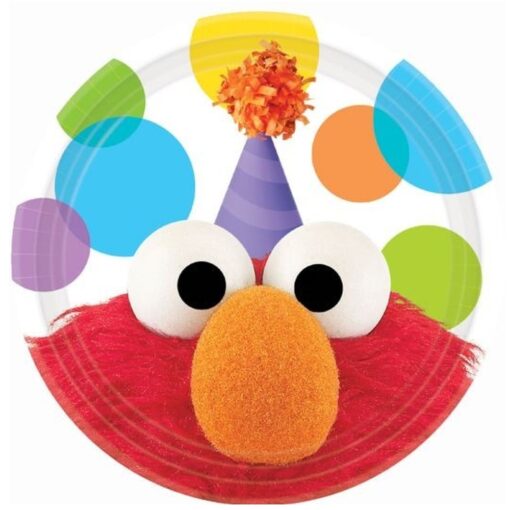 Elmo Sesame St Plates Paper 7&Quot; 8Ct