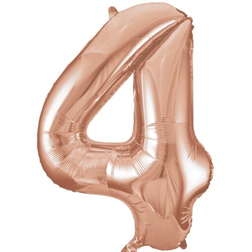 34&Quot; Shp Rose Gold #4 Foil Balloon