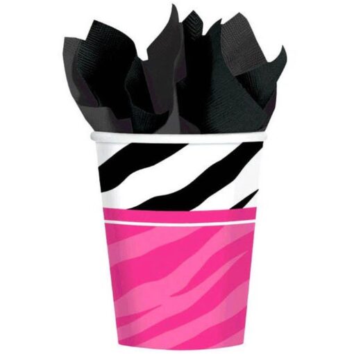 Zebra Party Cups Hot/Cold 9Oz 8Ct