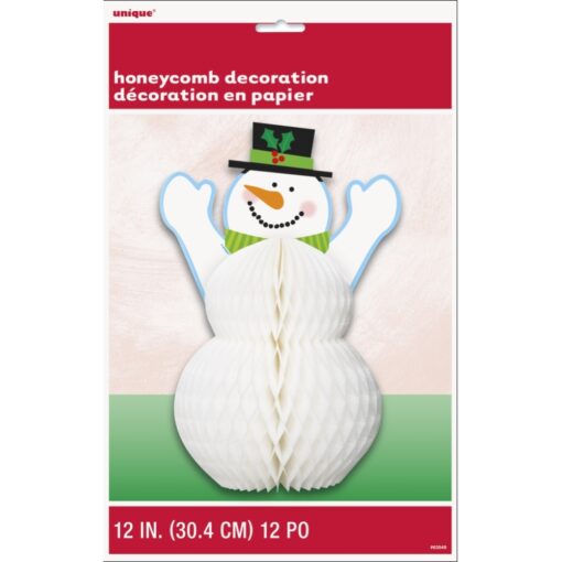 Snowman Hnycmb Centerpiece 12&Quot;