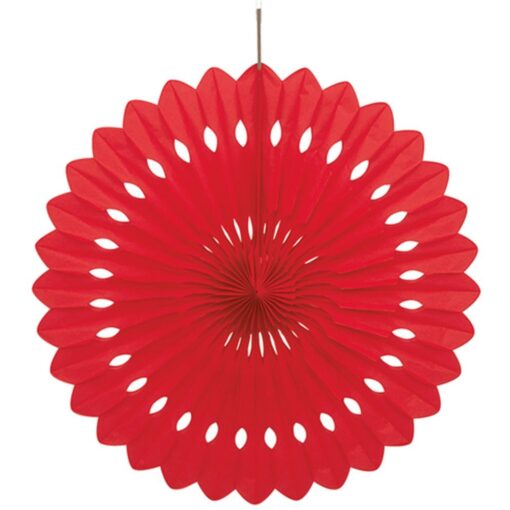 Decorative Fan 16&Quot; Red