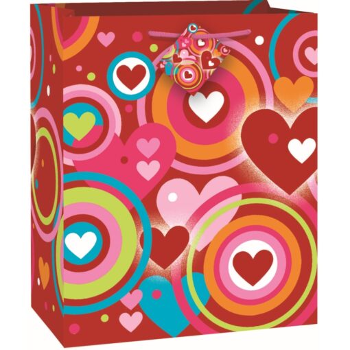 Retro Hearts Gift Bag Large