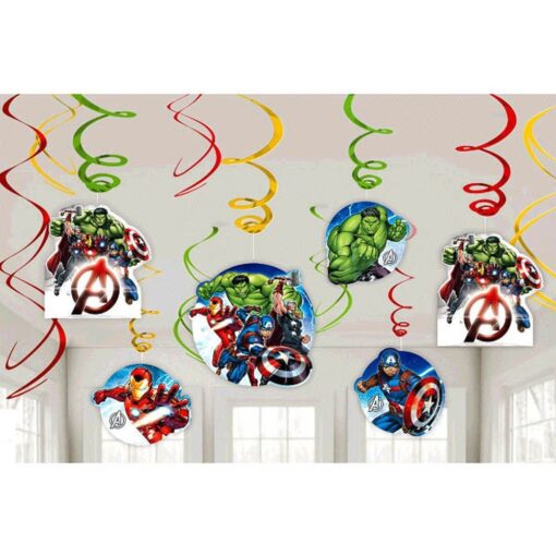 Epic Avengers Swirl Decor 12Pcs