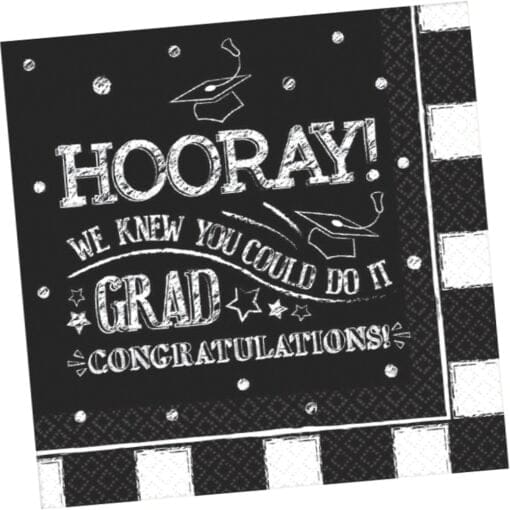 Grad Hooray Napkins Lunch 36Ct