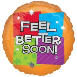 18" RND Feel Better Soon Ptrns Foil BLN