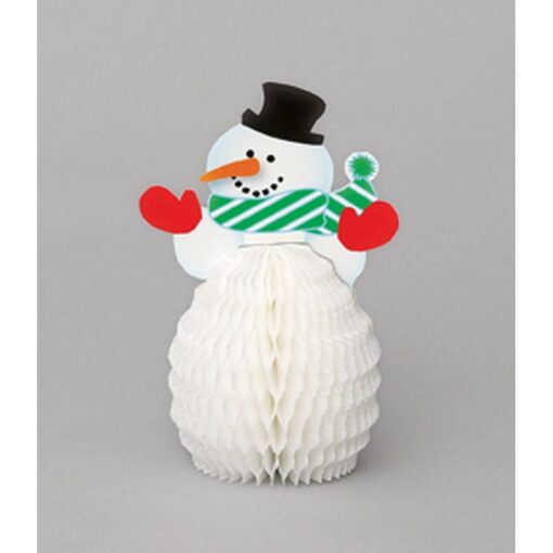 Snowman 6&Quot; Honeycomb Decor 4Ct