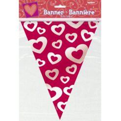 Hearts Afire Flag Banner 12FT