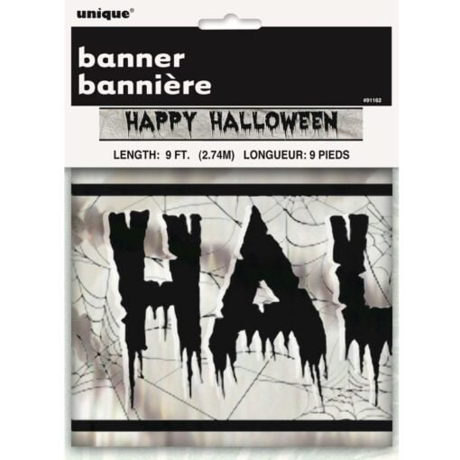 Happy Halloween Foil Banner 9Ft