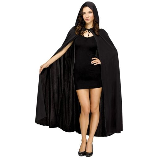 Cape W/Hood Black 68&Quot;