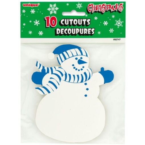 Mini Snowman Cutouts-5&Quot;X4.5&Quot; 10Ct