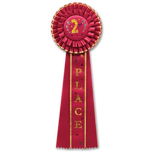 2Nd Place Dlx Rosette 4 1/2&Quot; X 13 1/2&Quot;