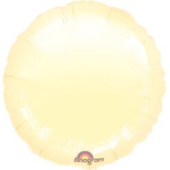 18" RND Ivory Foil Balloon