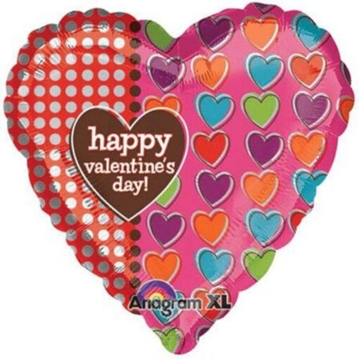 32&Quot; Hrt Hvd Offset Hearts Foil Balloon