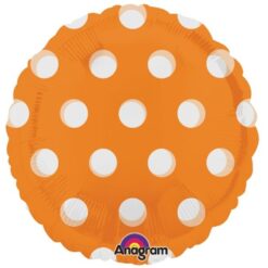 18" RND Orange Magicolor Dots Balloon