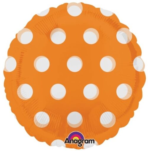 18&Quot; Rnd Orange Magicolor Dots Balloon