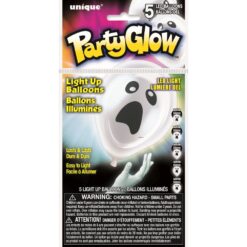10" Ghost Light Up Balloon 1S 5CT
