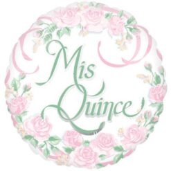 18" RND Mis Quince Flowers Foil