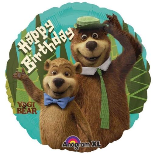 18&Quot; Rnd Hpy Bdy Yogi Bear Foil Balloon